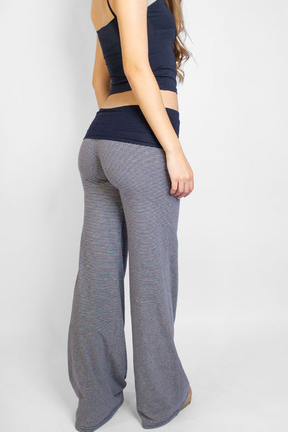 Wide-leg pants with cuffs | Subdued
