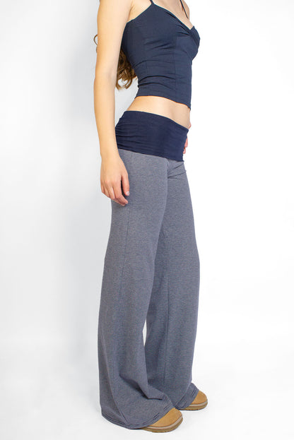 Wide-leg pants with cuffs | Subdued
