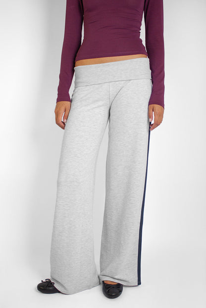 Wide-leg joggers with a side stripe | Subdued