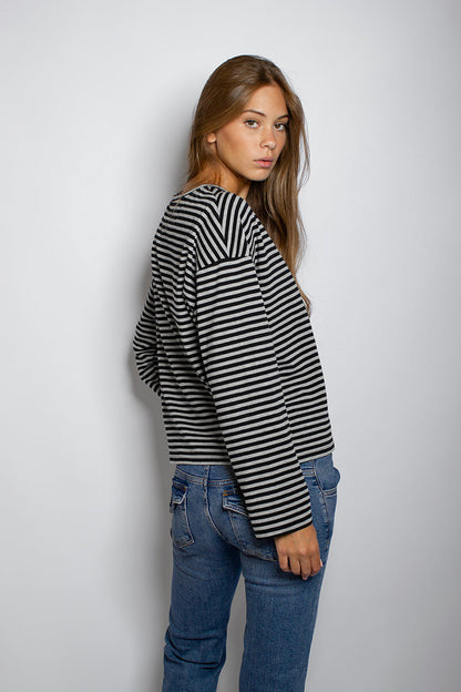 Striped crew-neck T-shirt | Subdued