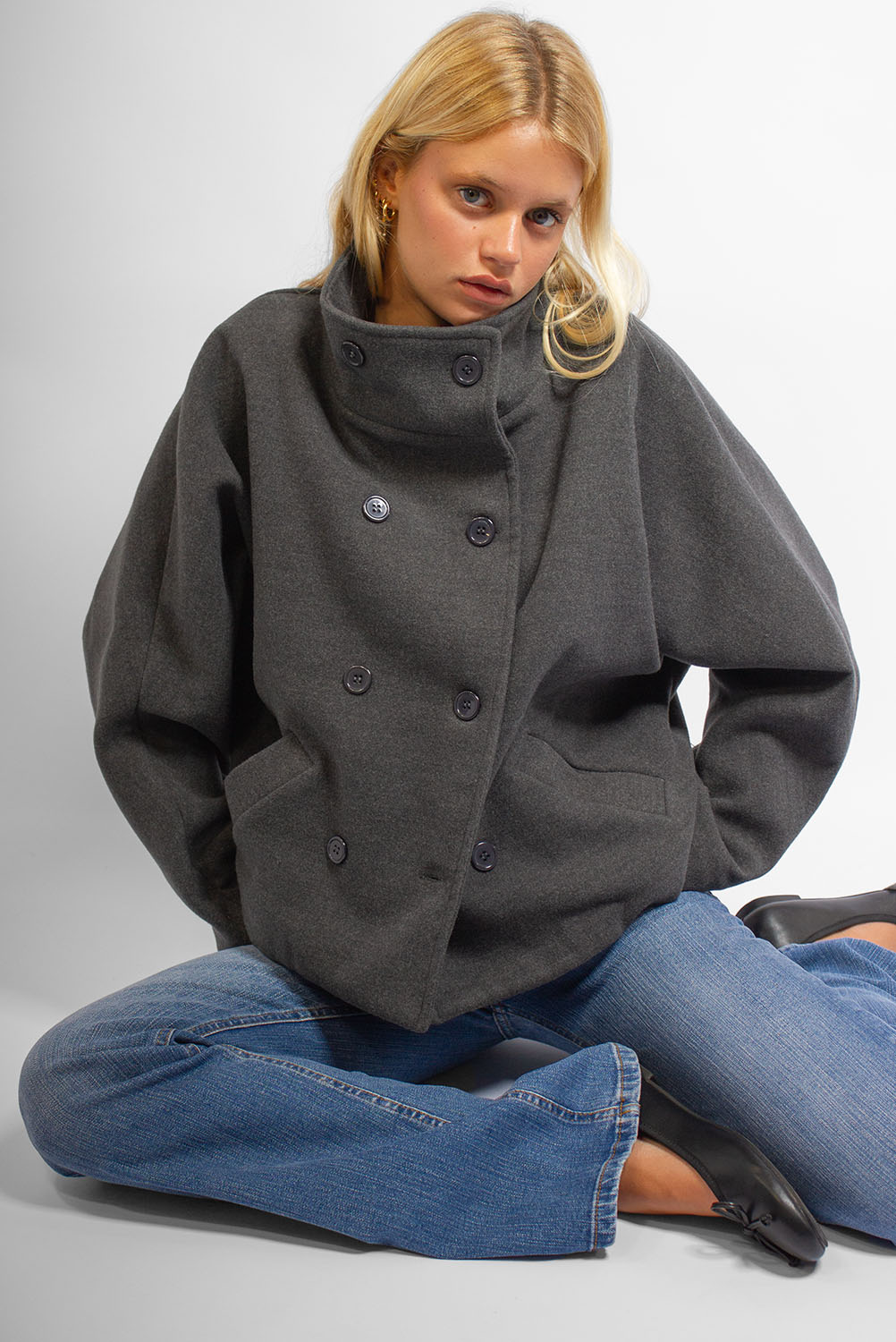 Double-breasted coat | Subdued