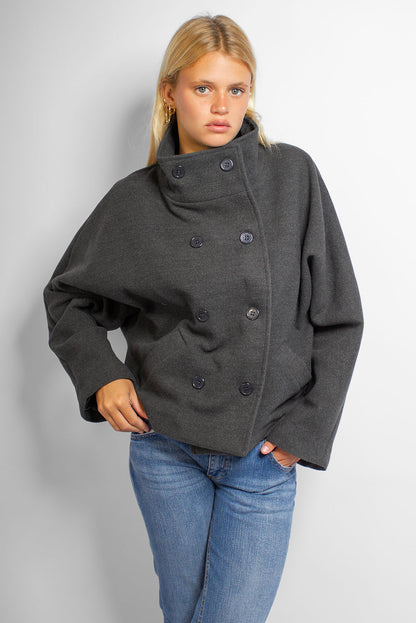 Double-breasted coat | Subdued