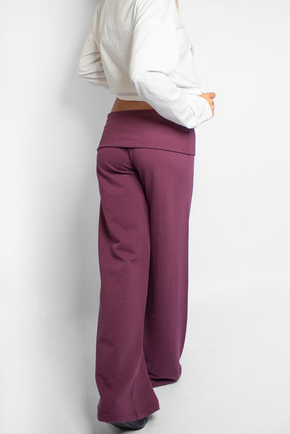Wide-leg joggers with turn-up | Subdued