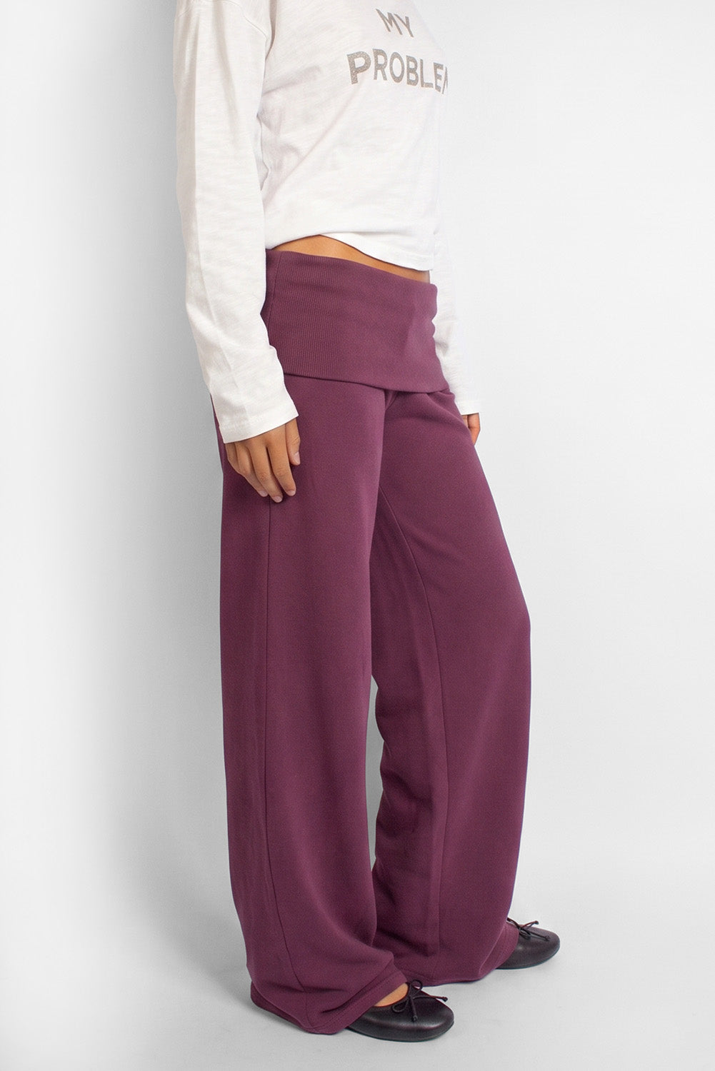 Wide-leg joggers with turn-up | Subdued