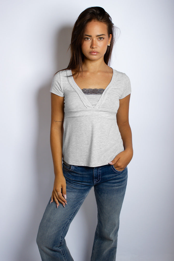 V-neck T-shirt | Subdued