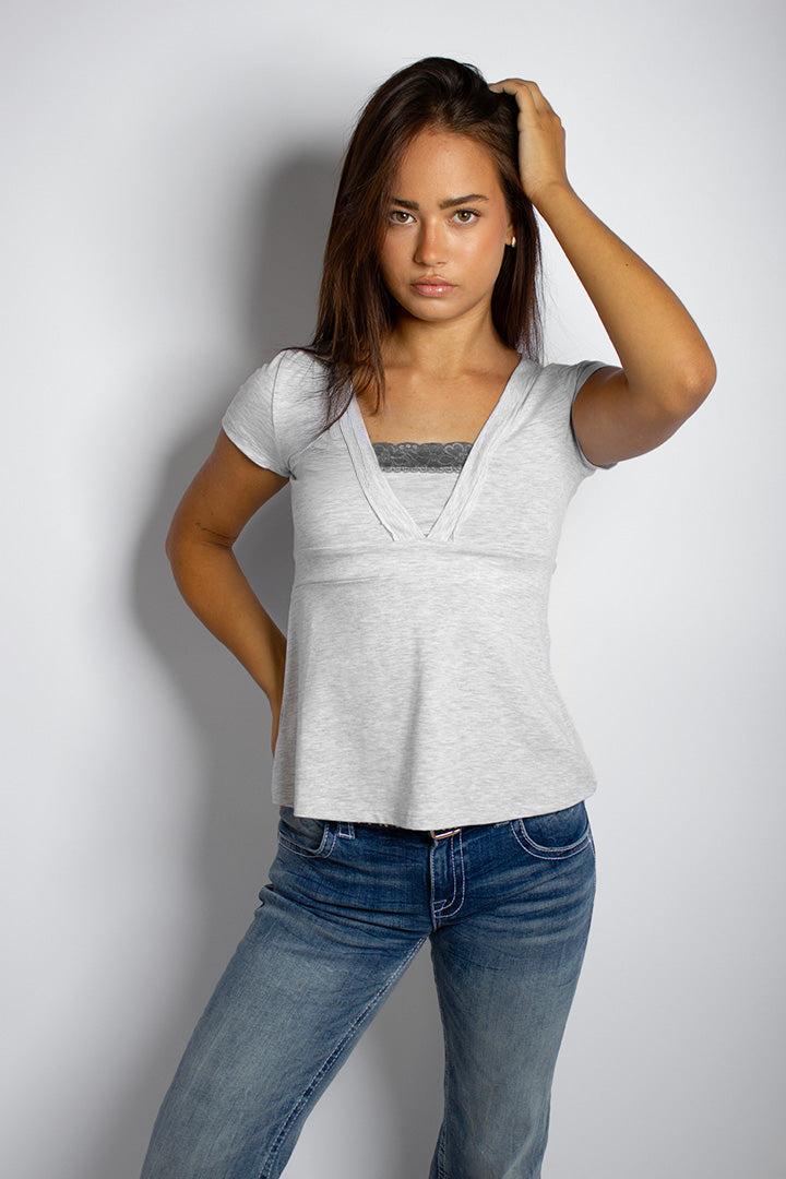 V-neck T-shirt | Subdued