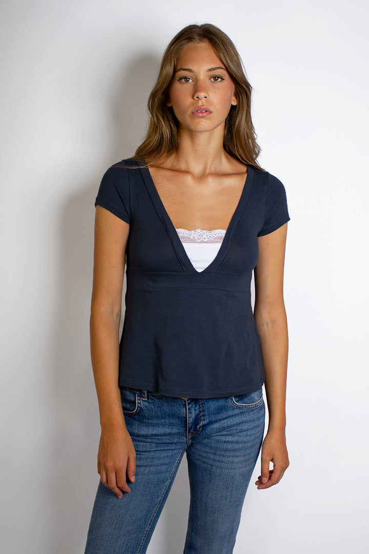 V-neck T-shirt | Subdued